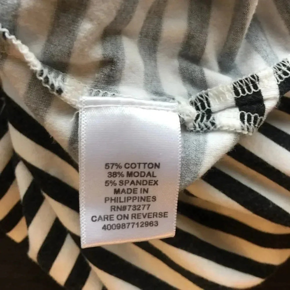 ELLE striped/polka dot top, 3/4 sleeve XS - Picture 5 of 5